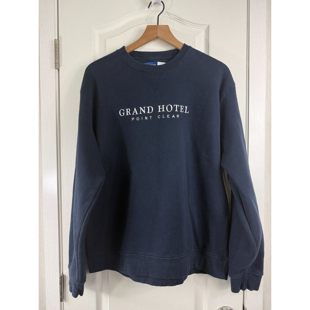 Grand Hotel Point Clear Alabama Sweatshirt Men's Large Navy Big Cotton Gear
